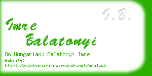 imre balatonyi business card